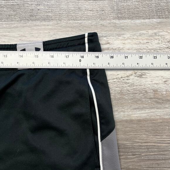 Under Armour Black Gray Mens L Loose Fit Ankle Zip Warm Up Athletic Sweatpants - Picture 5 of 13